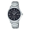 Casio Waterproof Sheen Sapphire Crystal Solar Powered Silver Analog