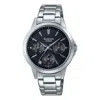 Casio Waterproof Sheen Silver Analog/digital Combo In Metallic