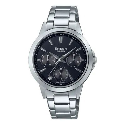 Casio Waterproof Sheen Silver Analog/digital Combo In Metallic