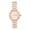 Casio Waterproof Sheen Stainless Steel Strap Quartz Sapphire Crystal Rose Gold Analog