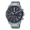 Casio Waterproof Shockproof Edifice Solar Powered Quartz Sports Sapphire Crystal Mens Black Analog In Metallic
