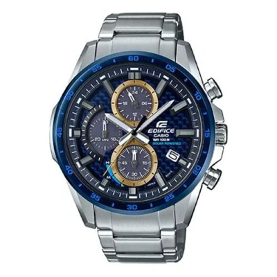 Casio Waterproof Solar Powered Quartz Edifice Sapphire Crystal Unisex Mens Silver Analog