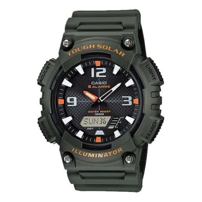 Casio Waterproof Solar Powered Sports Mens Army Green Analog
