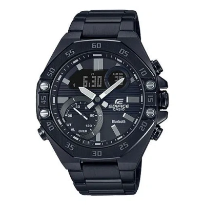 CASIO CASIO WATERPROOF SPORTS EDIFICE SAPPHIRE CRYSTAL SOLAR POWERED MENS BLACK ANALOG/DIGITAL COMBO