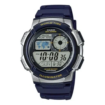 Casio Waterproof Sports Mens Black Digital In Blue