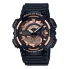 Casio Waterproof Sports Mens Rose Gold Analog/digital Combo In Black