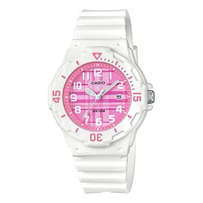 Casio Waterproof Sports Pink Plaid Pink Analog In Neutral