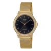 Casio Waterproof Sports Quartz Black Dialgold Mens Blackgold Analog
