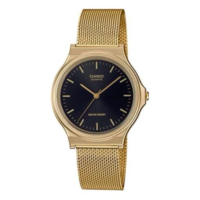 Casio Waterproof Sports Quartz Black Dialgold Mens Blackgold Analog In Gold