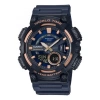 Casio Waterproof Sports Quartz Mens Black Analog/digital Combo In Blue