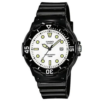 Casio Waterproof Sports Quartz White Analog In Black