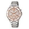 Casio Waterproof Sports Sheen Sapphire Crystal Gold Analog