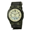Casio Waterproof Sports Shockproof Mens Army Green Analog/digital Combo In Black