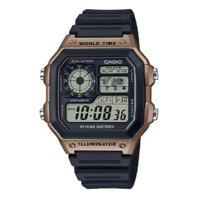 Casio Waterproof Sports Shockproof Mens Black Digital