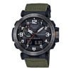 Casio Waterproof Sports Shockproof Solar Powered Mens Green Analog/digital Combo