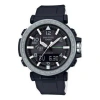 Casio Waterproof Sports Solar Powered Mens Black Analog/digital Combo