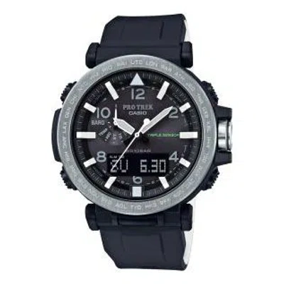 Casio Waterproof Sports Solar Powered Mens Black Analog/digital Combo