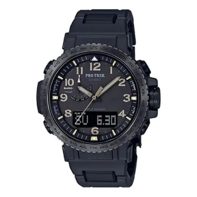 Casio Waterproof Sports Solar Powered Mens Black Analog/digital Combo