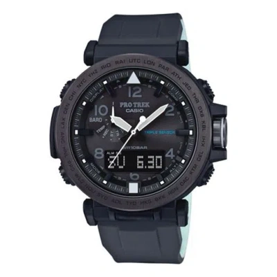 Casio Waterproof Sports Solar Powered Quartz Shockproof Mens Black Analog/digital Combo