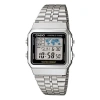 Casio Waterproof Sports Unisex Mens Silver Digital In Metallic