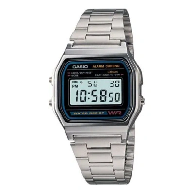 Casio Waterproof Sports Unisex Mens Silver Digital