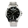 Casio Waterproof Stainless Steel Men Mens Black Analog In Silver