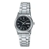 Casio Waterproof Stainless Steel Strap Black Analog/digital Combo In Metallic