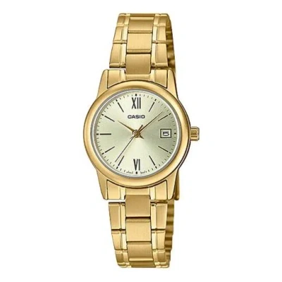 Casio Waterproof Stainless Steel Strap Gold Analog