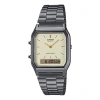 Casio Waterproof Stainless Steel Strap Mens Gray Analog/digital Combo