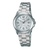 Casio Waterproof Stainless Steel Strap Mens Silver Analog