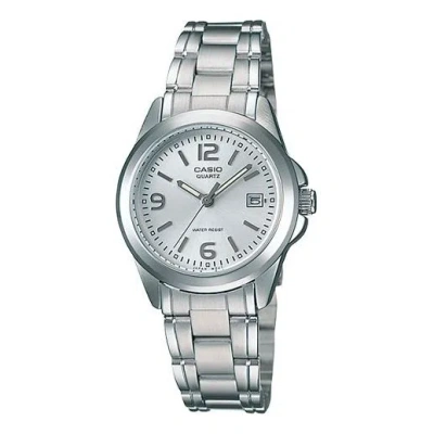 CASIO CASIO WATERPROOF STAINLESS STEEL STRAP WHITE DIAL WHITE ANALOG