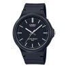 Casio Waterproof Unisex Black Analog In Blue