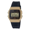Casio Waterproof Unisex Mens Black/gold Digital In Blue