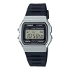 Casio Waterproof Unisex Mens Black/silver Digital