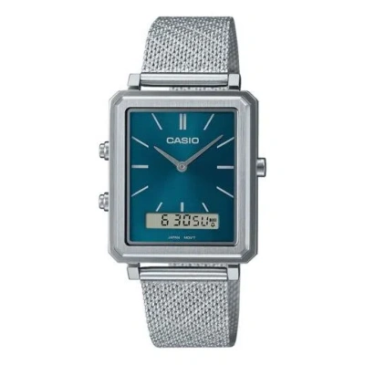 Casio (wmns)  Analog 'silver Teal' In Metallic