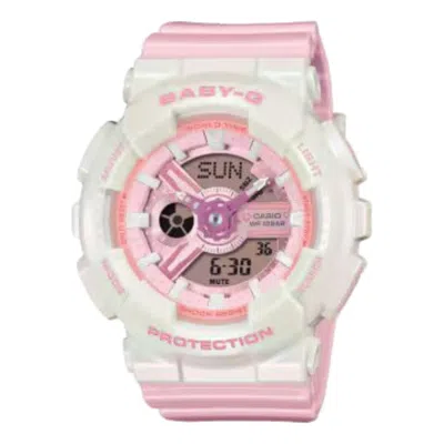 Casio (wmns)  Baby G Ba-110 Series 'white Pink' In Yellow