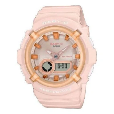 Casio (wmns)  Baby-g Digital-analog 'pale Orange' In Pink