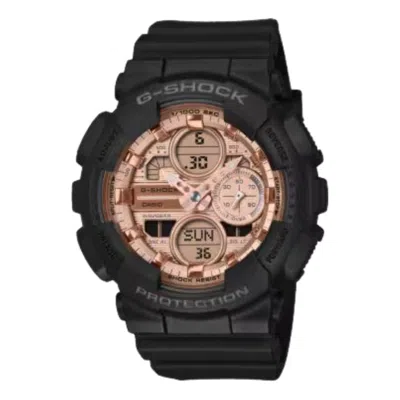 Casio (wmns)  G-shock Gma-s140pg Series Analog-digital 'black' In Gold