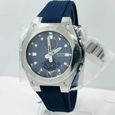 Pre-owned Casio Women's Baby-g Digital/analog Msg-c100-2a Silver/blue 36mm Watch