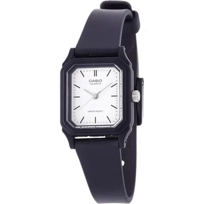 Casio Women's Black Analog Watch White Dial - Lq-142-7e In Multi