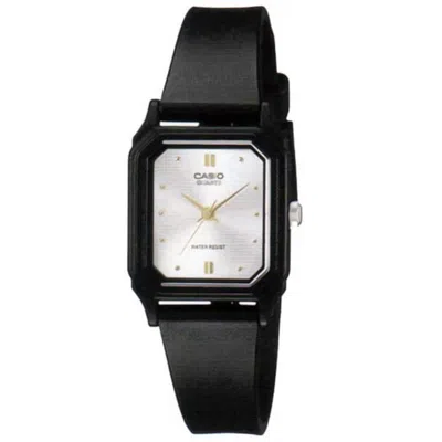 Casio Women's Black Analog Watch White Dial - Lq-142e-7a