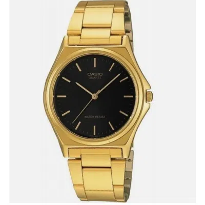 Casio Women's Black Dial Analog Watch With Gold Bracelet - Ltp-1130n-1a