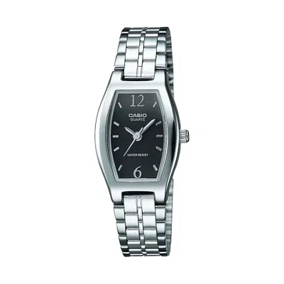 Casio Women's Black Dial Stainless Steel Watch - Ltp-1254d-1a In Metallic