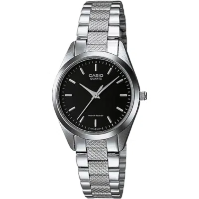 Casio Women's Black Dial Stainless Steel Watch - Ltp-1274d-1a In Metallic