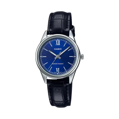 CASIO WOMEN'S BLUE DIAL LEATHER ANALOG WATCH - LTP-V005L-2BUDF