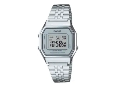 Pre-owned Casio Women's  Analog La680wea7 Watch In Stainless Steel In Silver