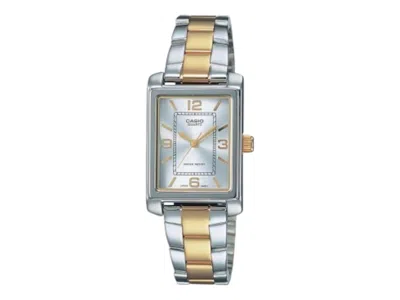 Pre-owned Casio Women's  Analog Ltp1234psg7a Watch In Stainless Steel