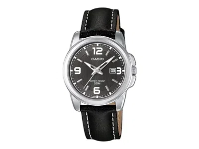 Pre-owned Casio Women's  Analog Ltp1314l8a Watch In Stainless Steel In Silver