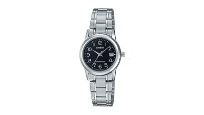 Pre-owned Casio Women's  Analog Ltpv002d1b Watch In Stainless Steel In Silver
