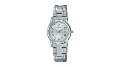 Pre-owned Casio Women's  Analog Ltpv002d7b Watch In Stainless Steel In Silver